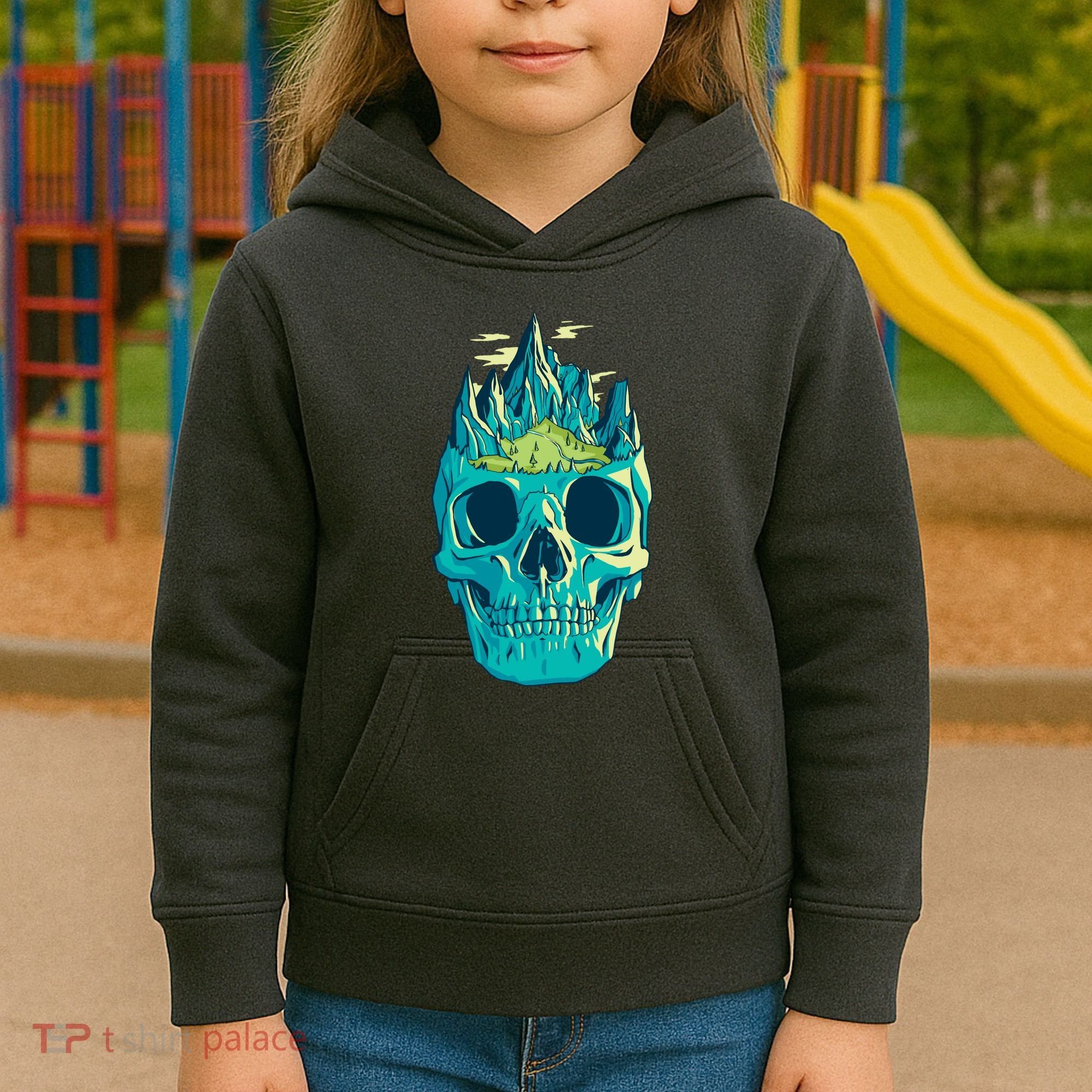 Skull Mountains Kids Hoodie