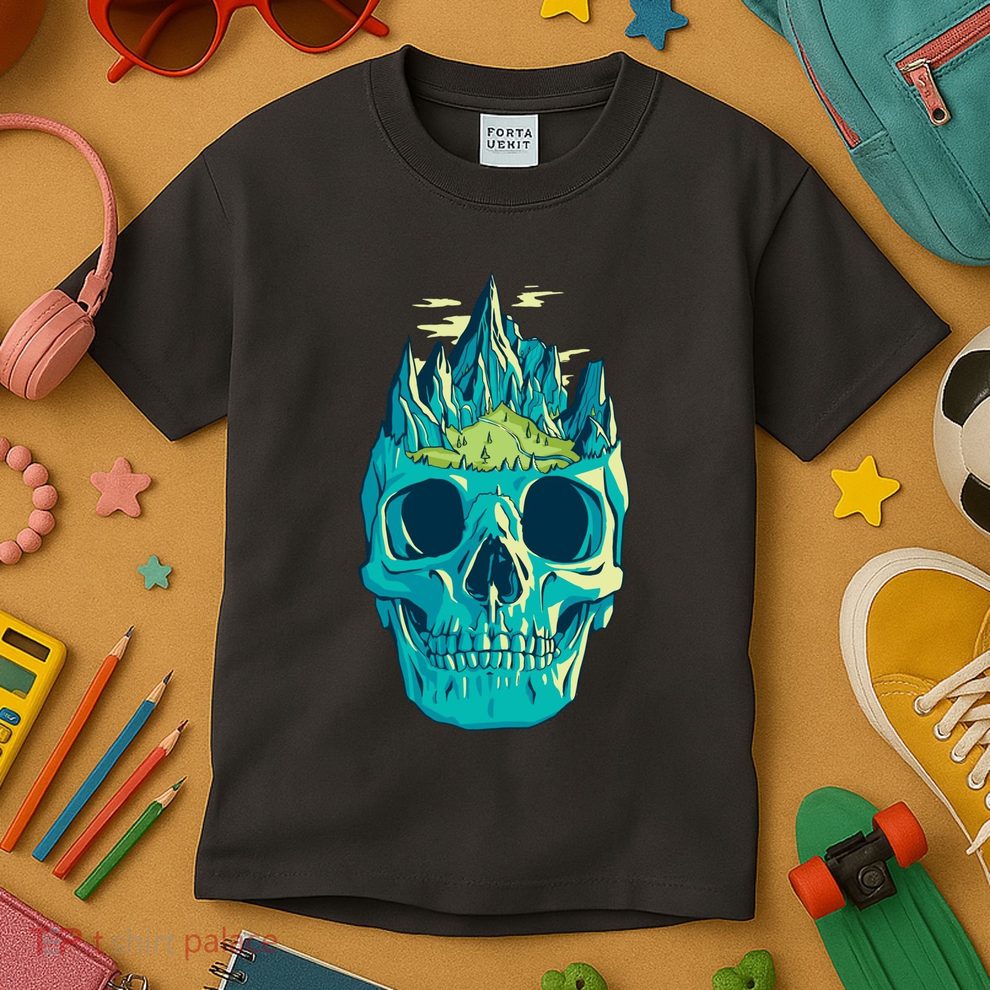 Skull Mountains Kids T-Shirt
