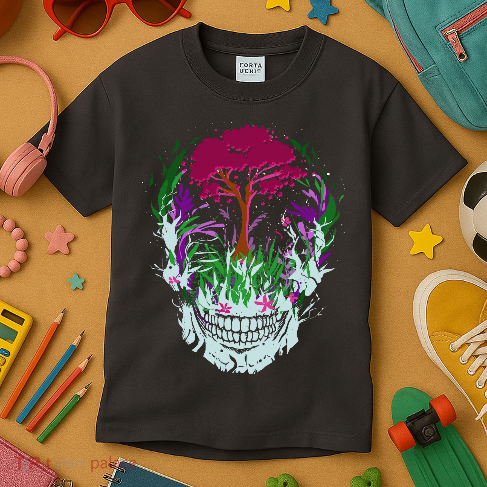 Skull Of Nature Kids T-Shirt
