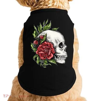 Skull Roses Doggie Tank