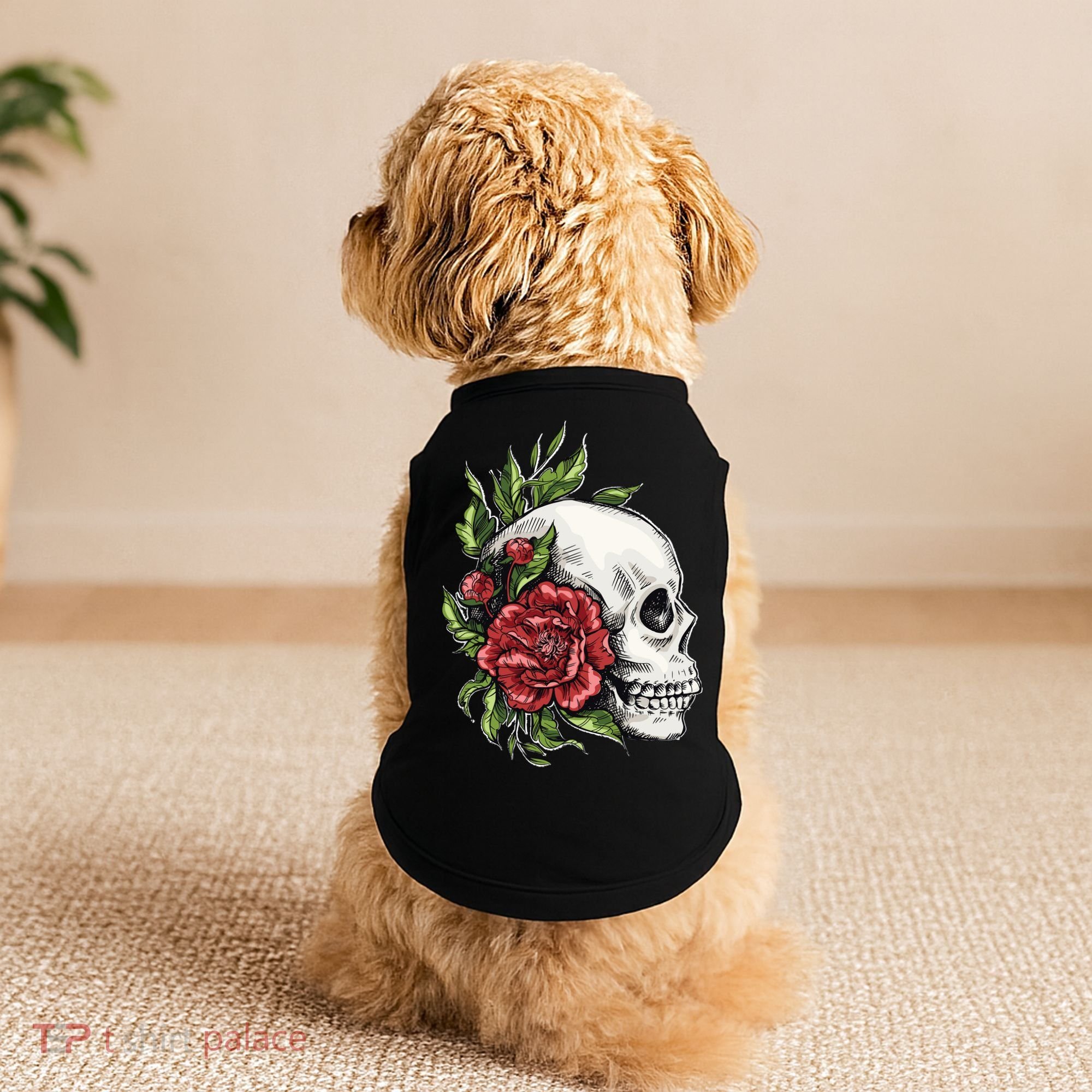 Skull Roses Doggie Tank