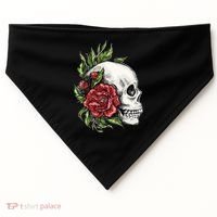 Skull Roses USA-Made Doggie Bandana thumb 0