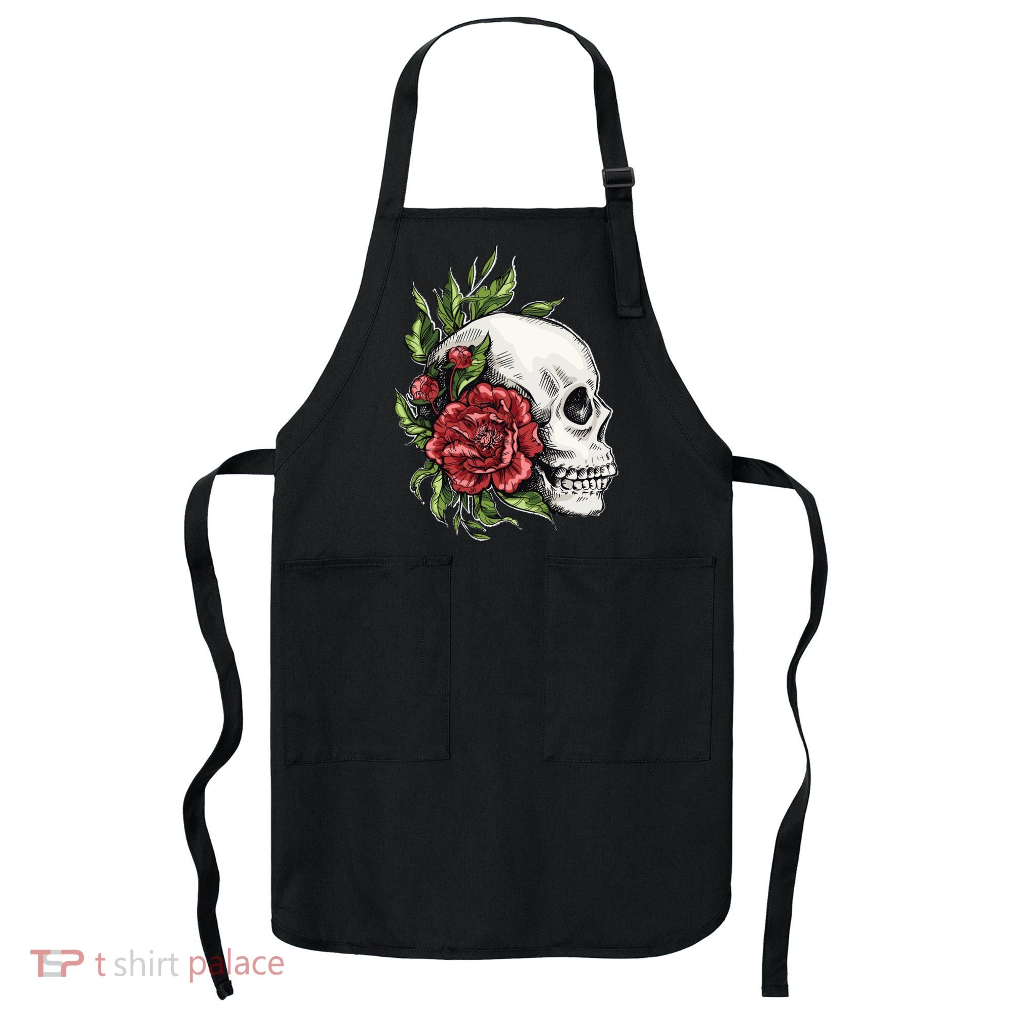 Skull Roses Apron