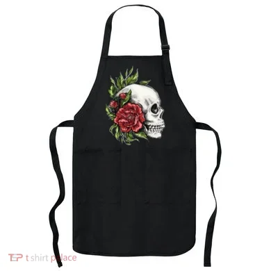 Skull Roses Apron