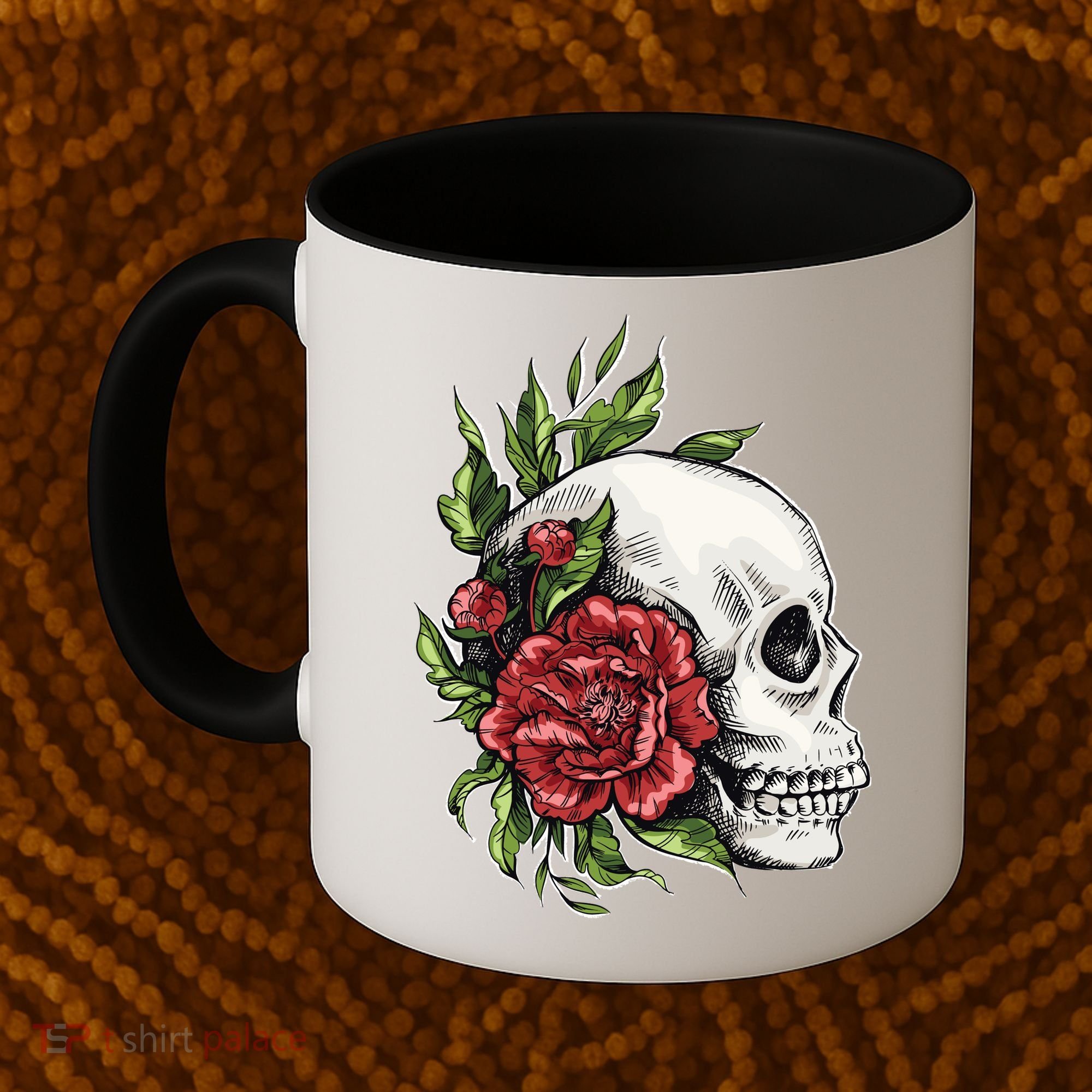 Skull Roses Coffee Mug