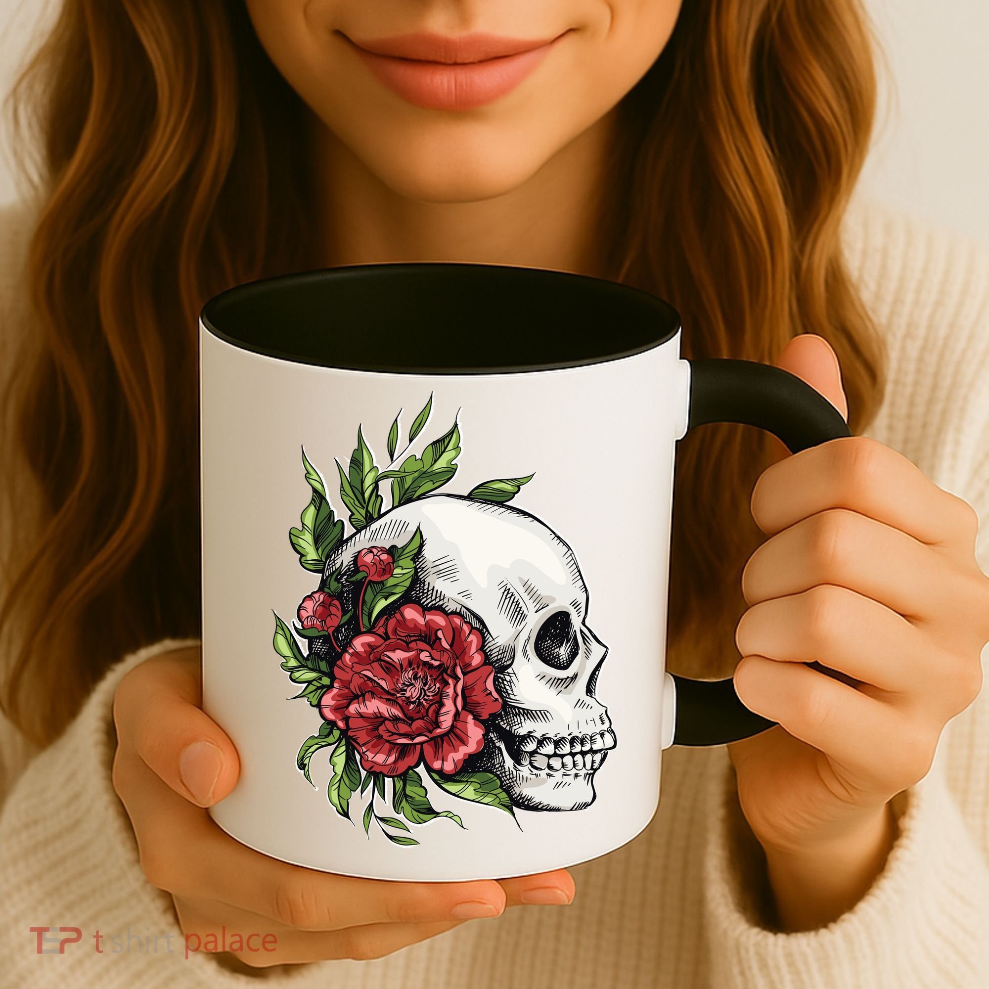Skull Roses Coffee Mug