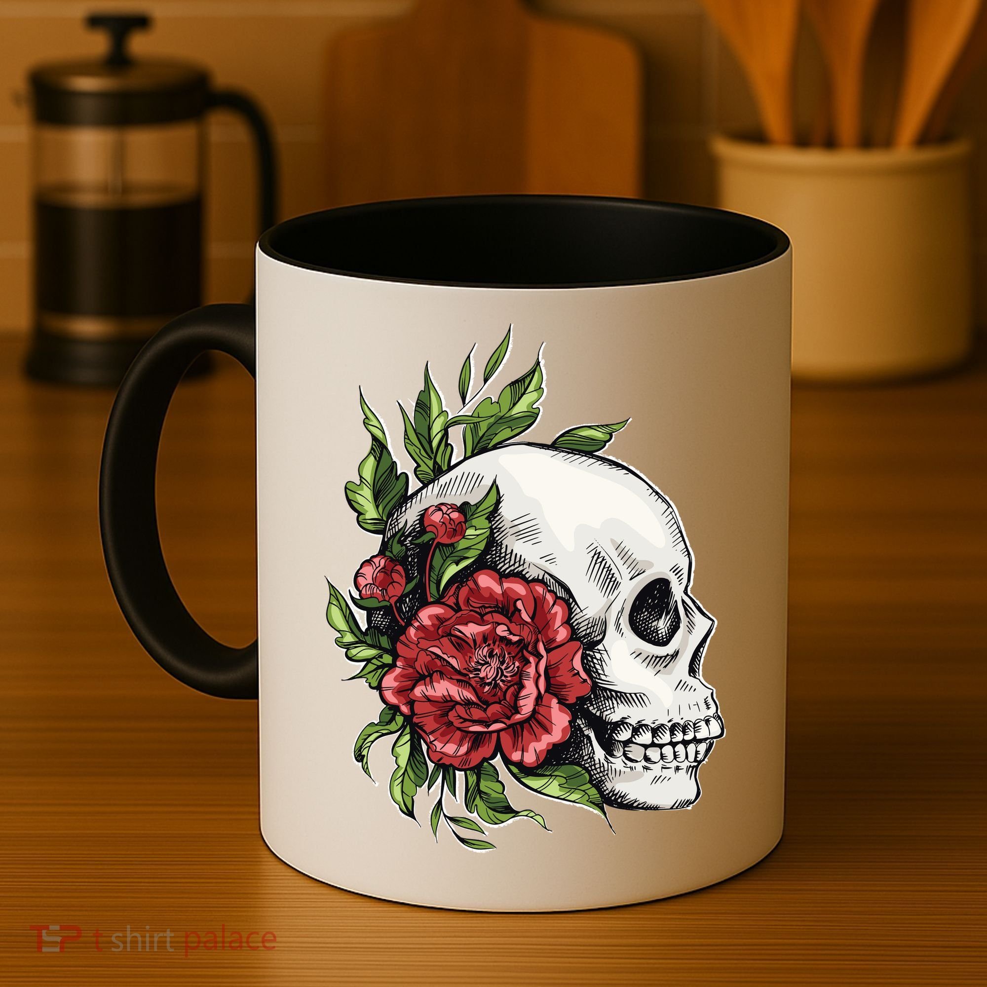 Skull Roses Coffee Mug