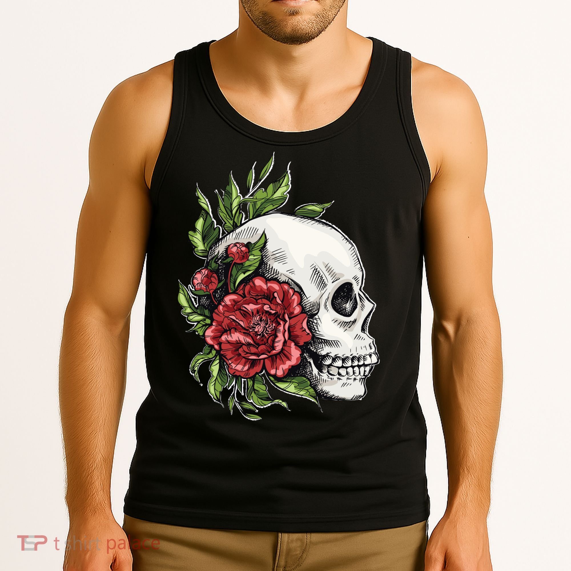 Skull Roses Tank Top