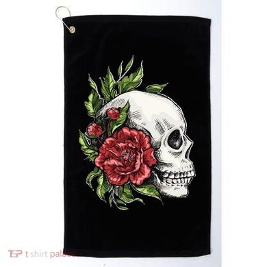 Skull Roses Golf Towel