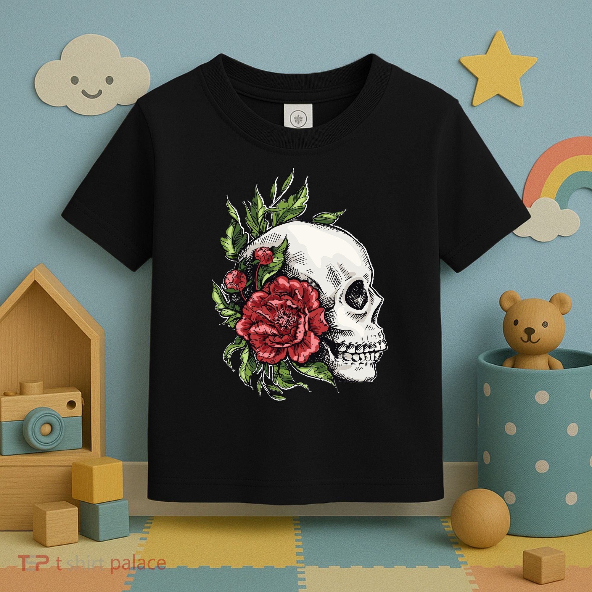 Skull Roses Toddler T-Shirt