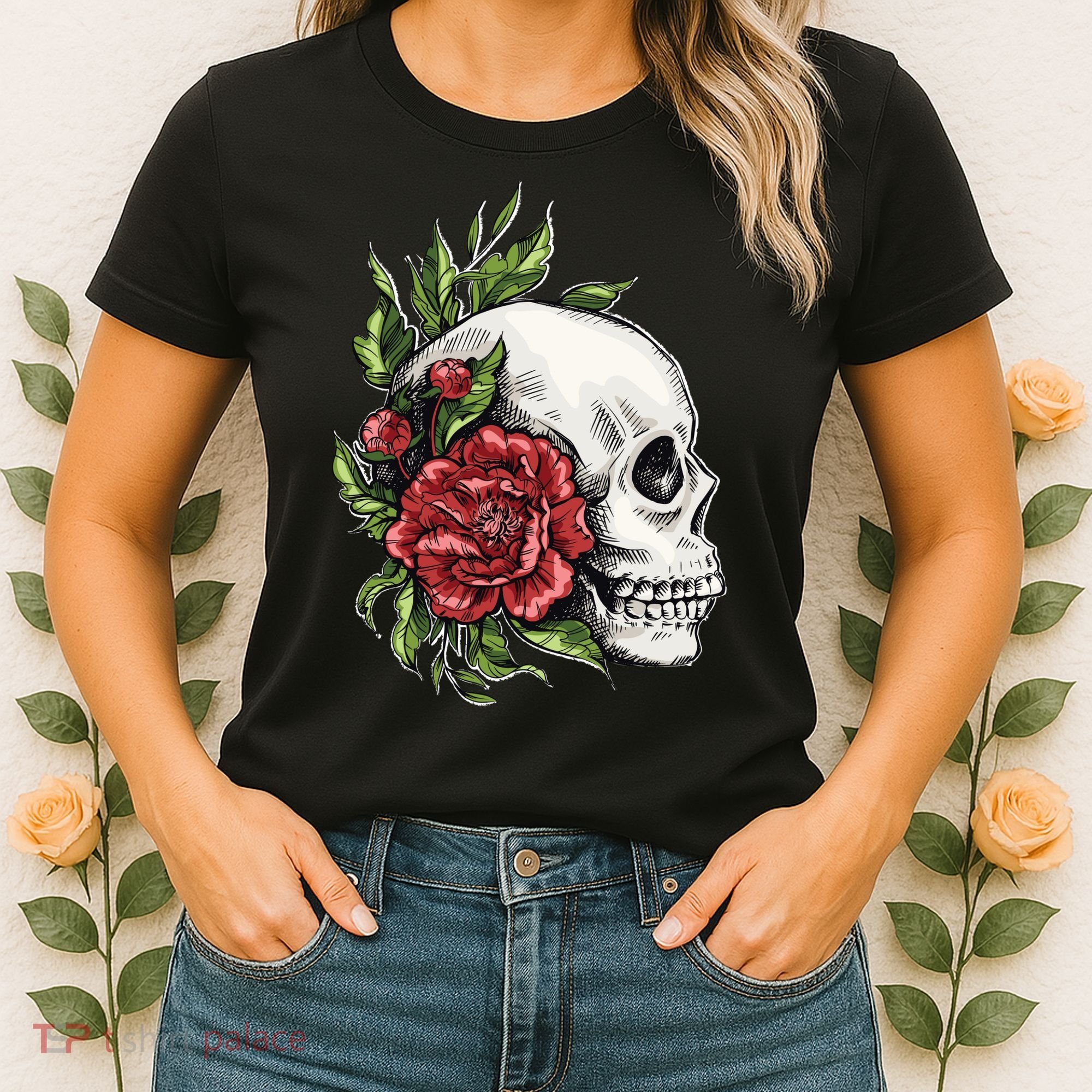 Skull Roses Women's T-Shirt
