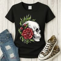 Skull Roses Women's T-Shirt thumb 3