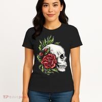 Skull Roses Women's T-Shirt thumb 4