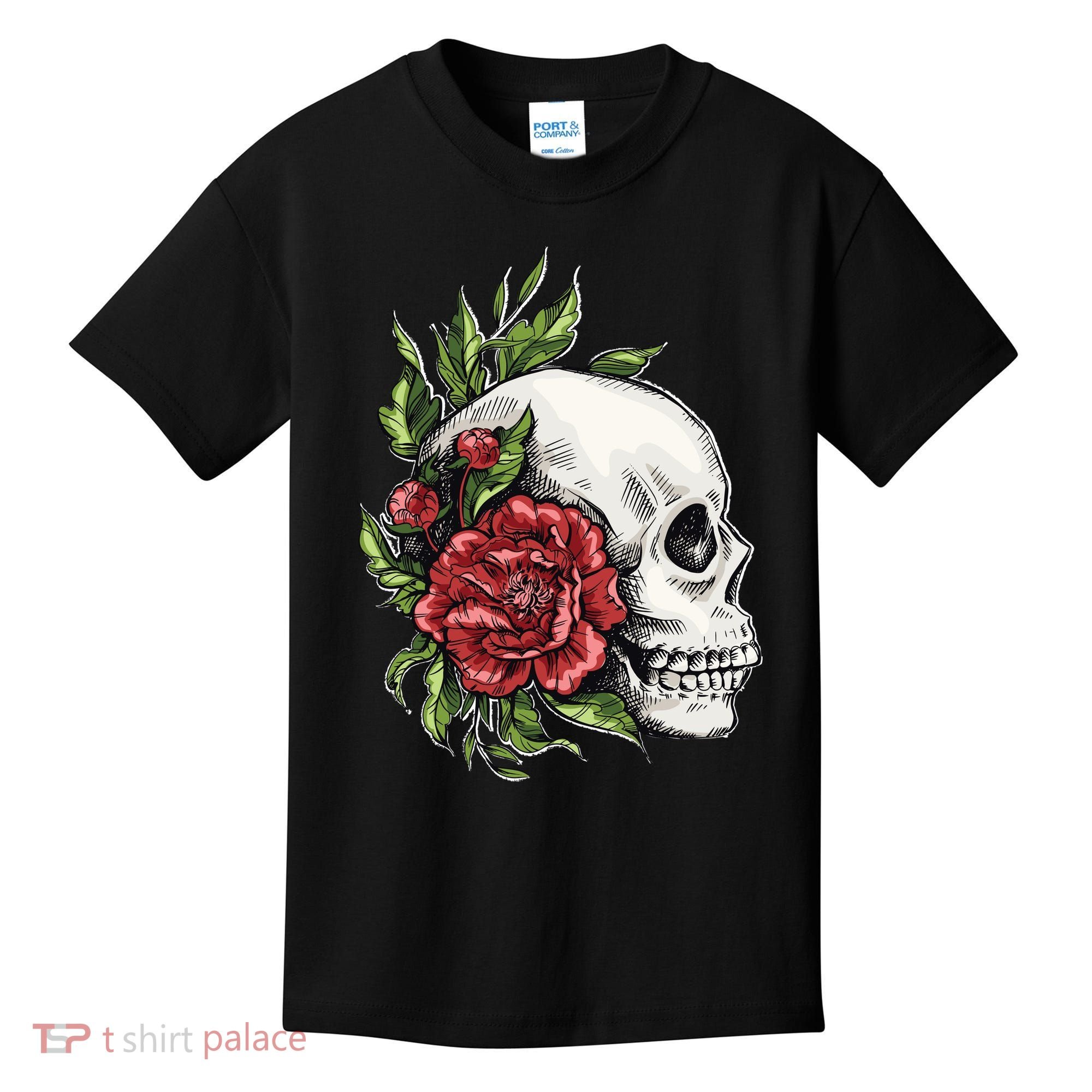 Skull Roses Kids T-Shirt