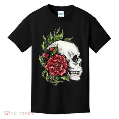 Skull Roses Kids T-Shirt