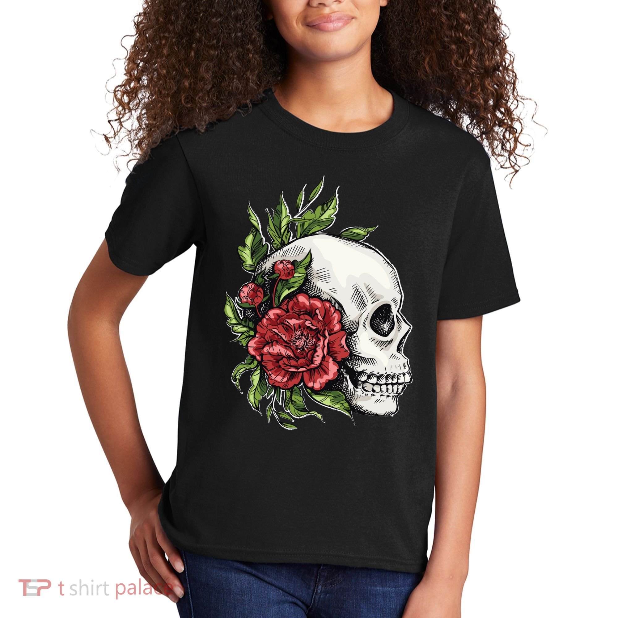 Skull Roses Kids T-Shirt