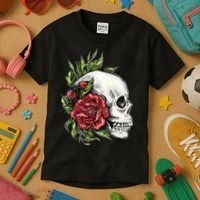 Skull Roses Kids T-Shirt thumb 3