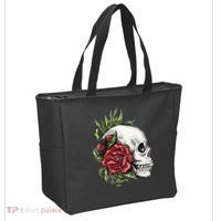 Skull Roses Tote Bag thumb 2