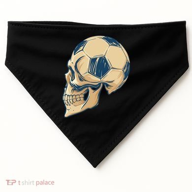 Skull Soccer Ball USA-Made Doggie Bandana