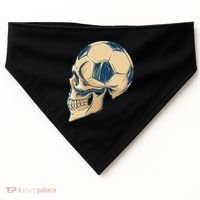 Skull Soccer Ball USA-Made Doggie Bandana thumb 0