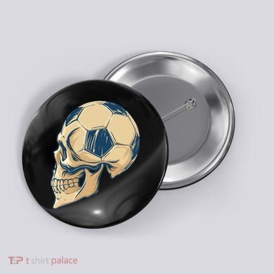 Skull Soccer Ball Button