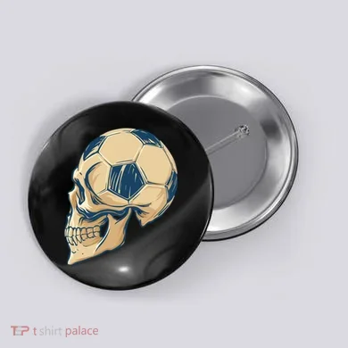 Skull Soccer Ball Button