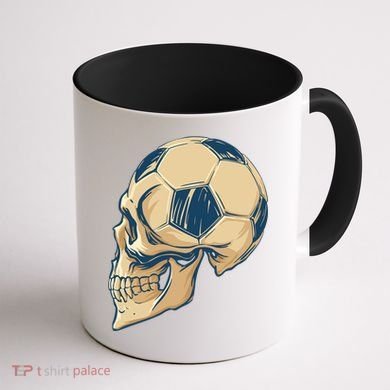 Skull Soccer Ball Coffee Mug back