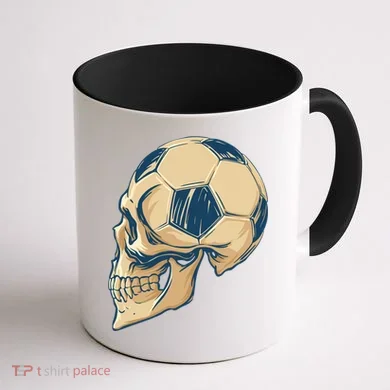 Skull Soccer Ball Coffee Mug back