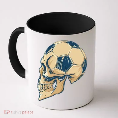Skull Soccer Ball Coffee Mug