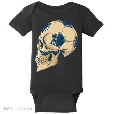 Skull Soccer Ball Baby Bodysuit