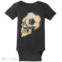 Skull Soccer Ball Baby Bodysuit thumb 0