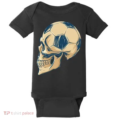 Skull Soccer Ball Baby Bodysuit