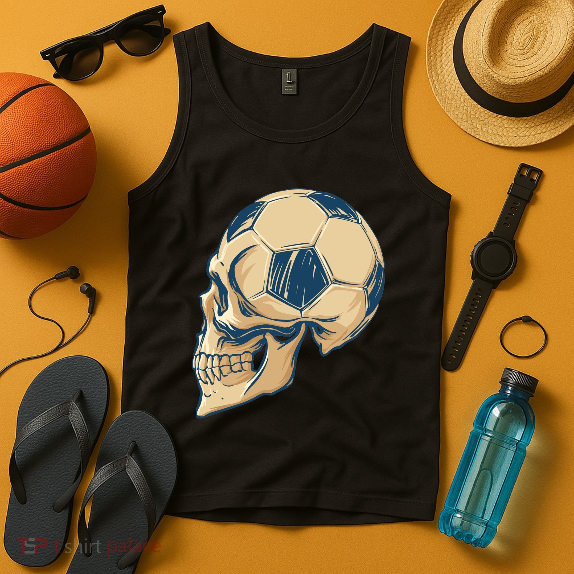 Skull Soccer Ball Tank Top