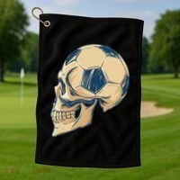 Skull Soccer Ball Golf Towel thumb 1