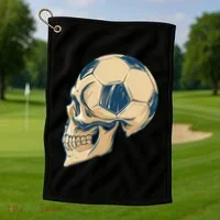 Skull Soccer Ball Golf Towel thumb 1
