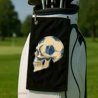 Skull Soccer Ball Golf Towel thumb 2