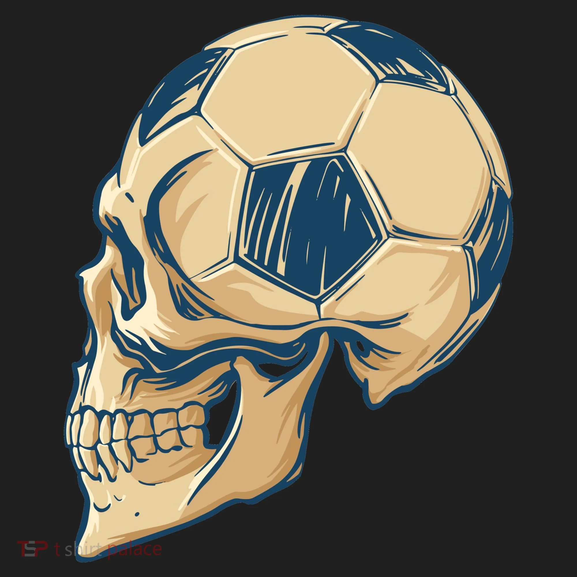 Skull Soccer Ball Golf Towel