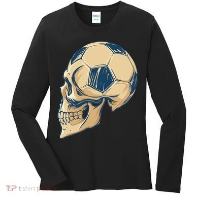 Skull Soccer Ball Women's Long Sleeve Shirt