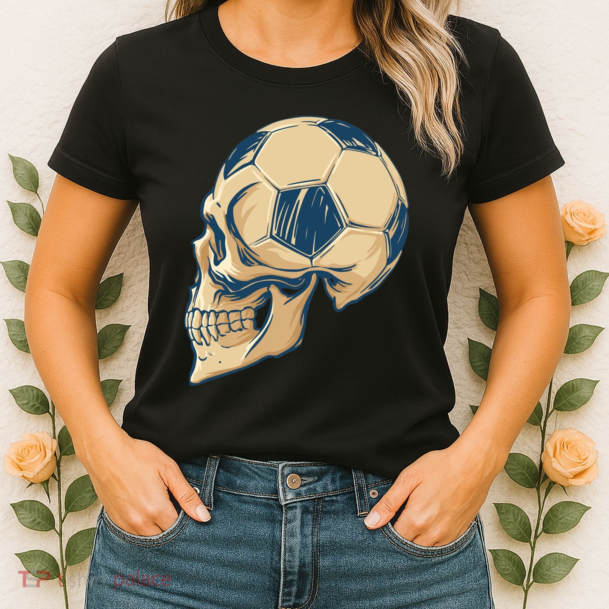 Skull Soccer Ball Women's T-Shirt