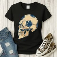 Skull Soccer Ball Women's T-Shirt thumb 3