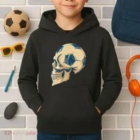 Skull Soccer Ball Kids Hoodie thumb 2