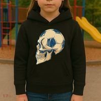 Skull Soccer Ball Kids Hoodie thumb 3