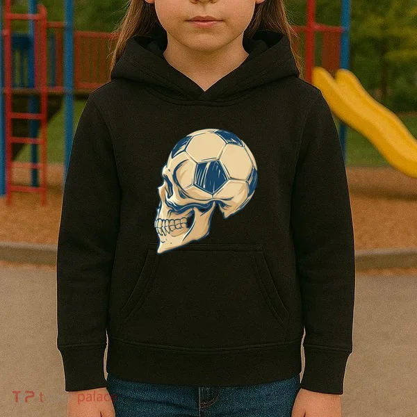 Skull Soccer Ball Kids Hoodie