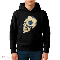 Skull Soccer Ball Kids Hoodie thumb 4