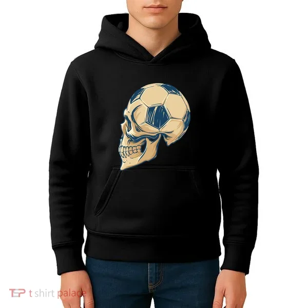 Skull Soccer Ball Kids Hoodie