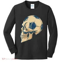 Skull Soccer Ball Kids Long Sleeve Shirt thumb 0