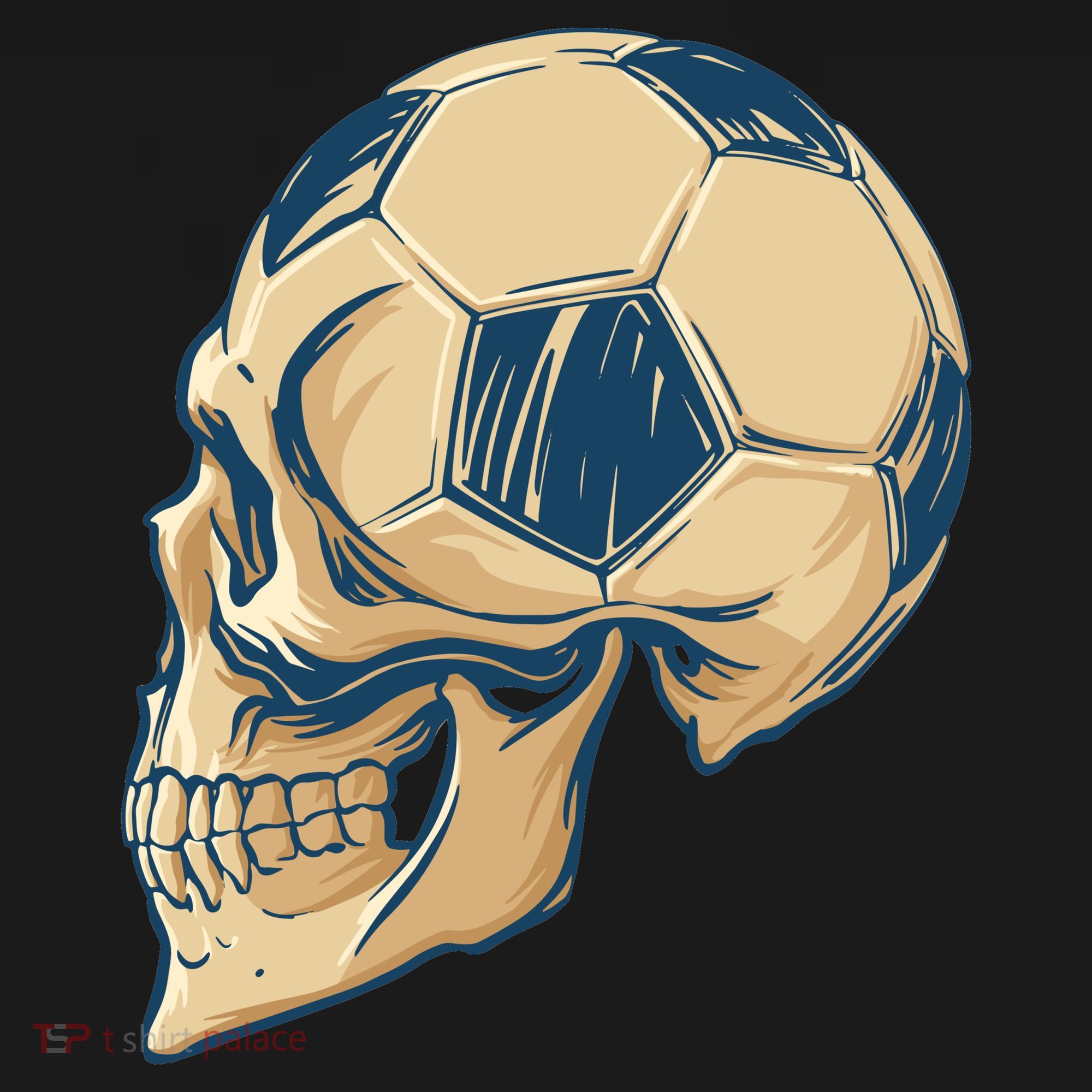 Skull Soccer Ball Tote Bag