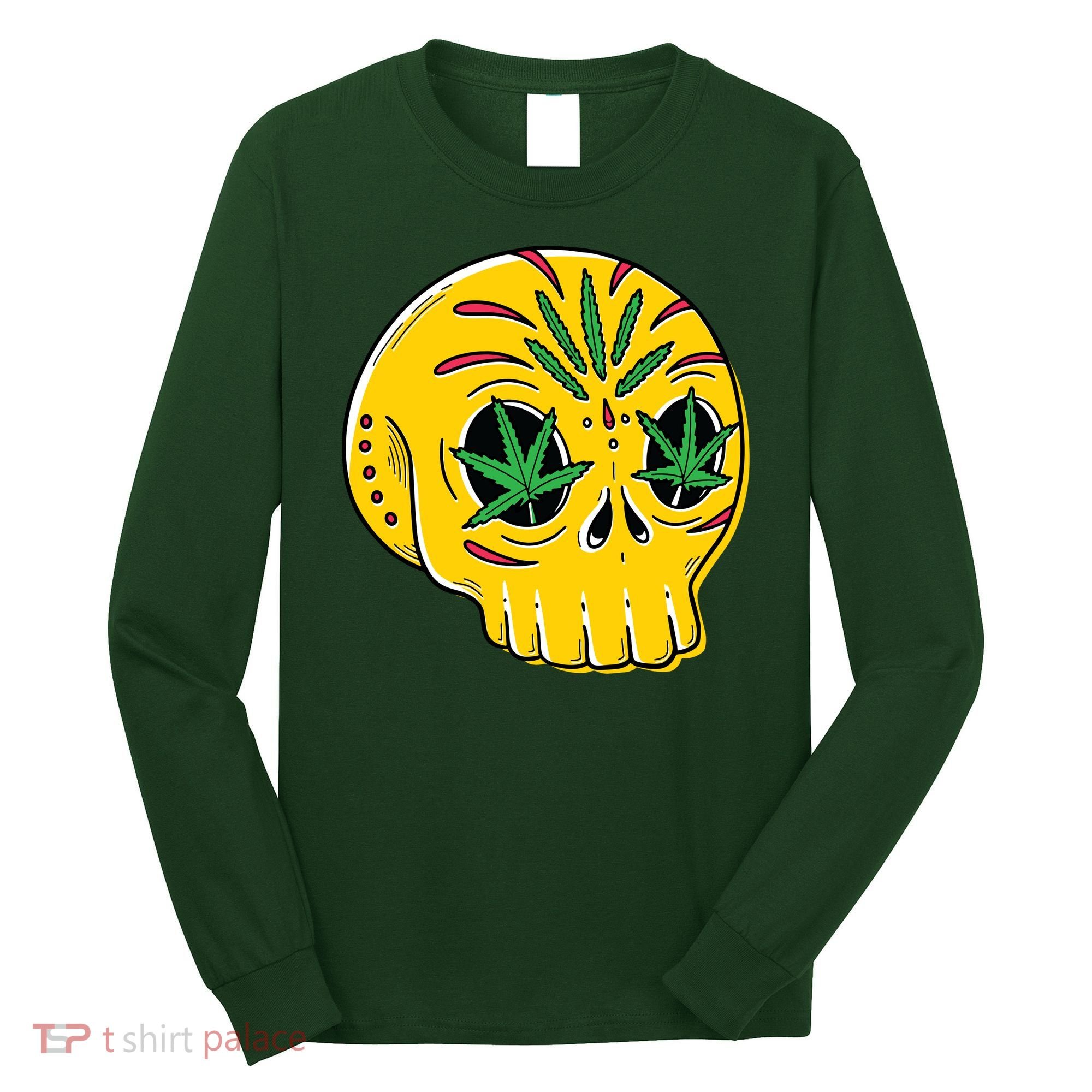 Skull Weed Long Sleeve Shirt