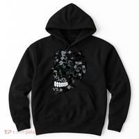 Skull With Flowers Day of the Dead Hoodie thumb 0