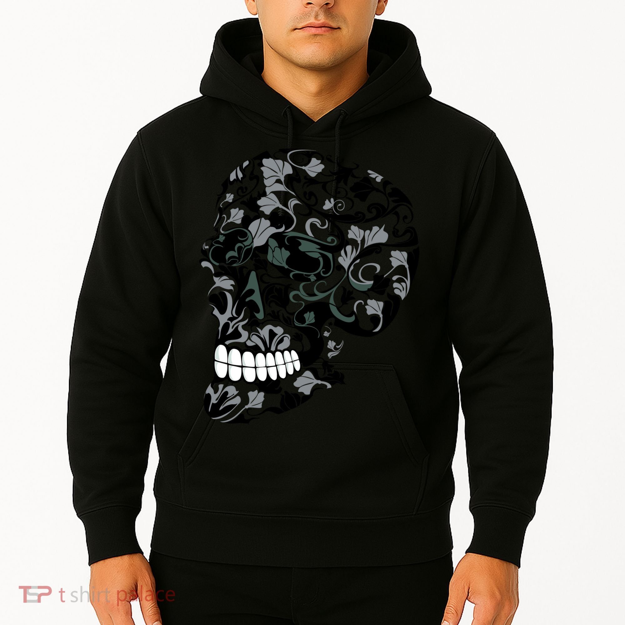 Skull With Flowers Day of the Dead Hoodie